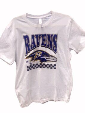 Baltimore Ravens Faux Sparkle Short Sleeve T-Shirt - NEW Fast Ship